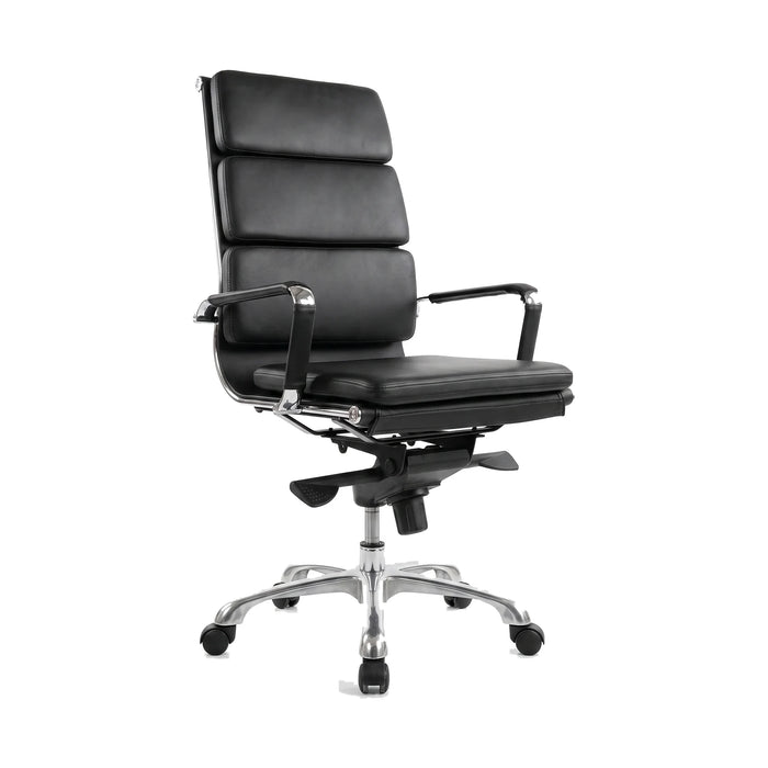 High-Back Swivel Office Chair – PU Leather, Black – SUNNY HP(985A)