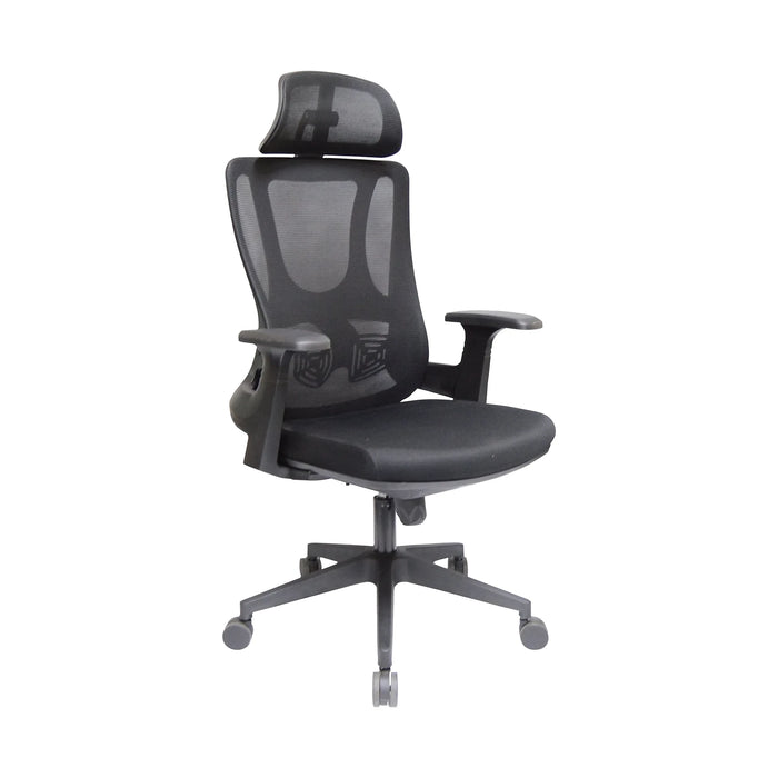 High-Back Swivel Office Chair – Black – TOBE-H
