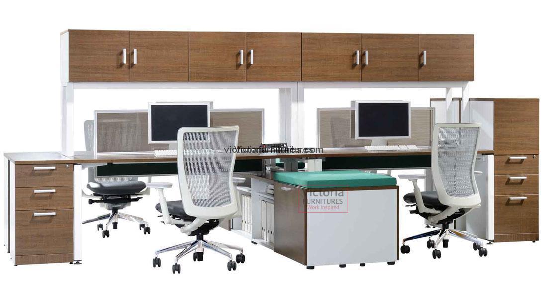 Workstations With Overhead Cabinets Victoria Furnitures Ltd