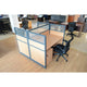 2-wayworkstation (Beech/Cherry) with aluminium partitions with Mobile - ML2W1270