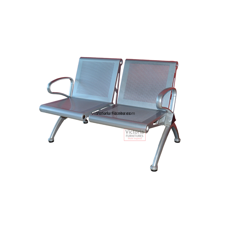 PU Leather Visitor Bench SJ-708L in Blue, 2-Seater – view 3