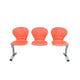 3- seater waiting Bench in hard plastic Colours:Red and Blue - JS-03 PE-001-3