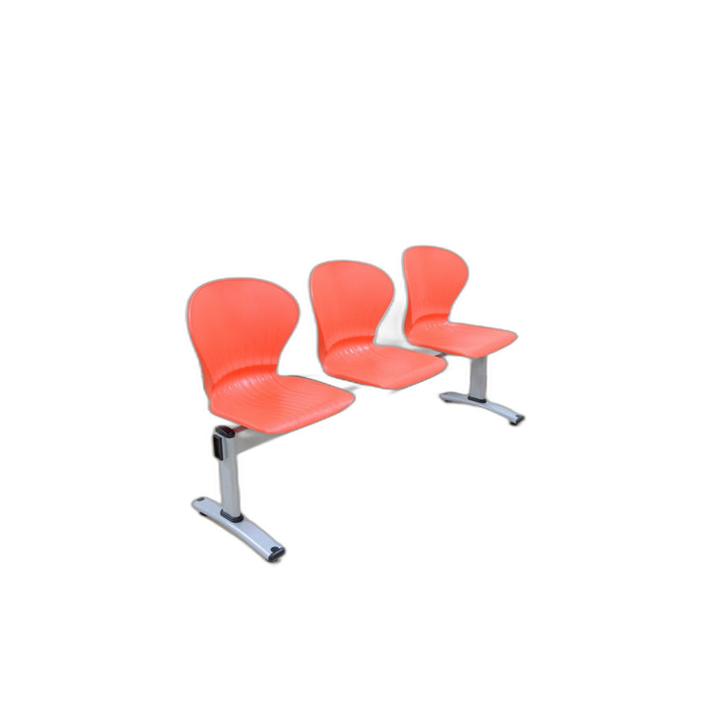 3- seater waiting Bench in hard plastic Colours:Red and Blue - JS-03 PE-001-3