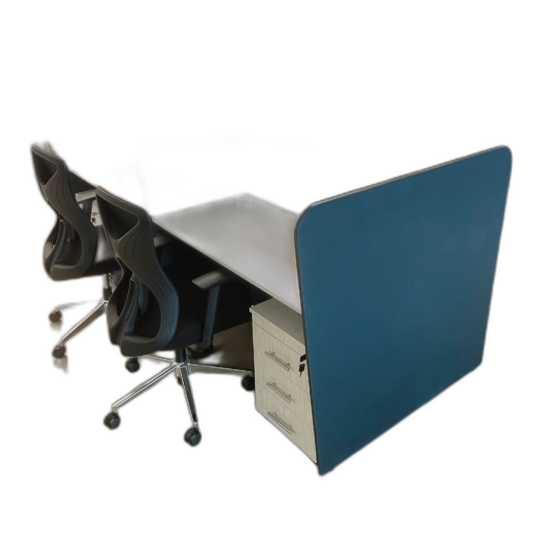 4 way workstation panel top, legs, screen – black cherry, blue (WITHOU - FIL4WAY-BC