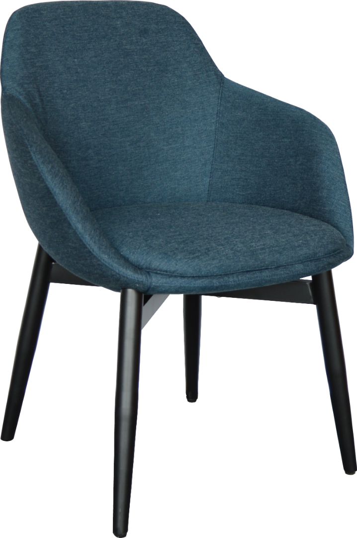 Fabric 4-Leg Breakout Chair W-212 in Blue