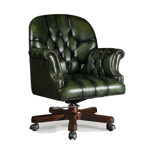 Medium-Back Antique Swivel Chair – B032