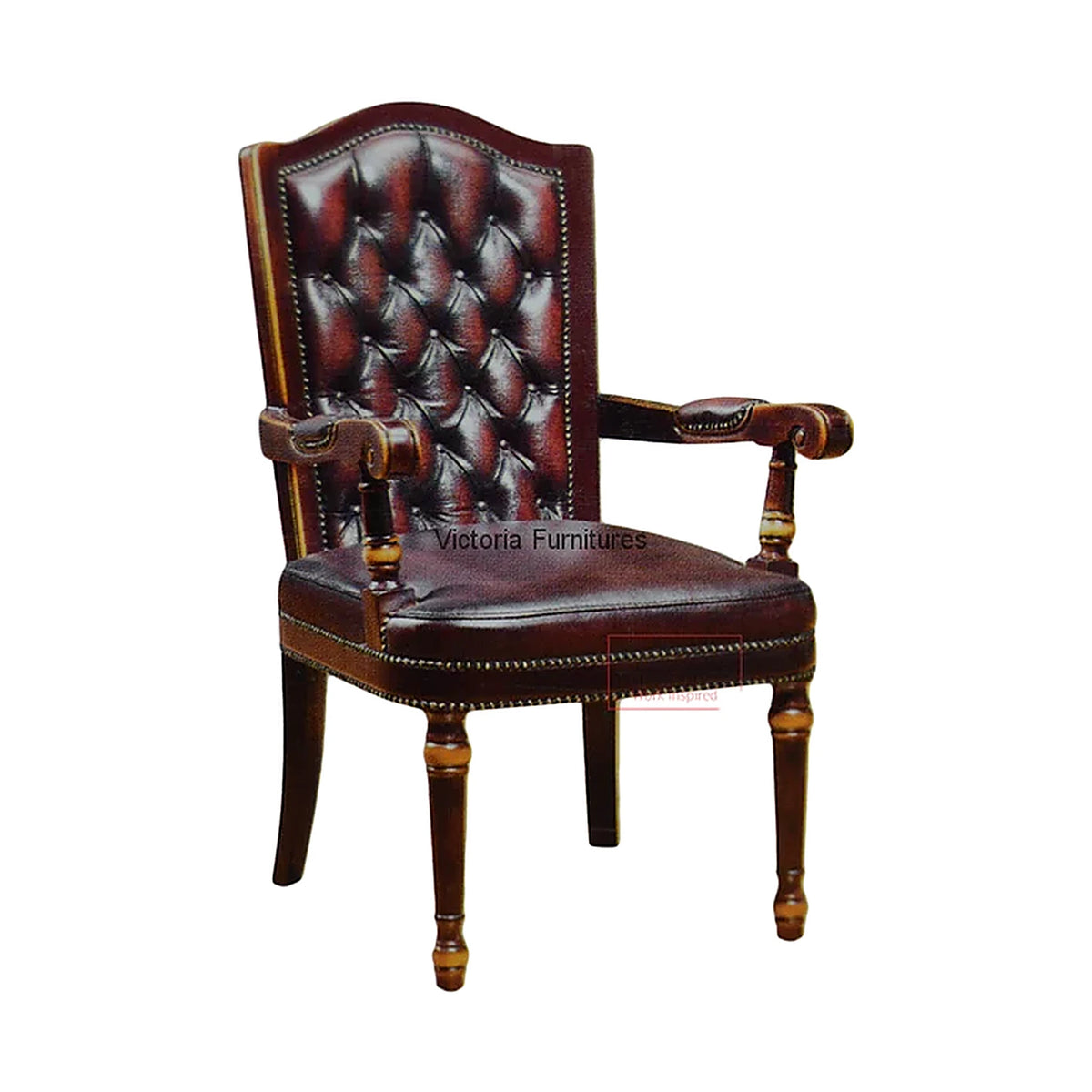 Antique 4-Leg Chair – Leather – VC10