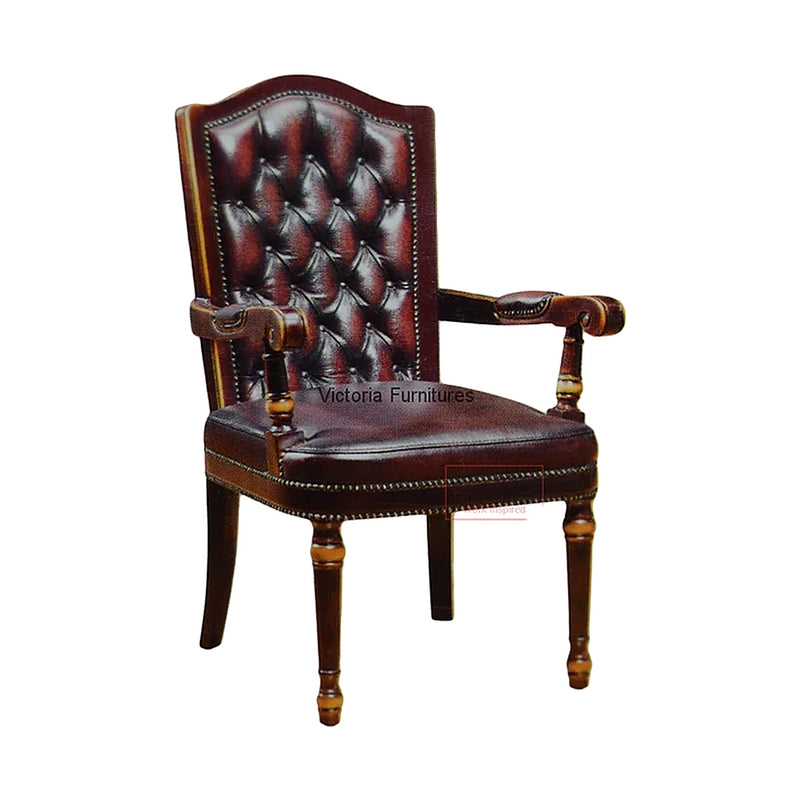 Antique 4-Leg Chair – Leather – VC10