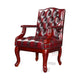 Medium-Back Antique 4-Leg Chair – Red – VC126