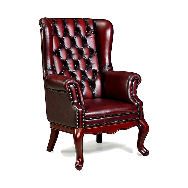 Antique 4-Leg Chair – Leather – VC151