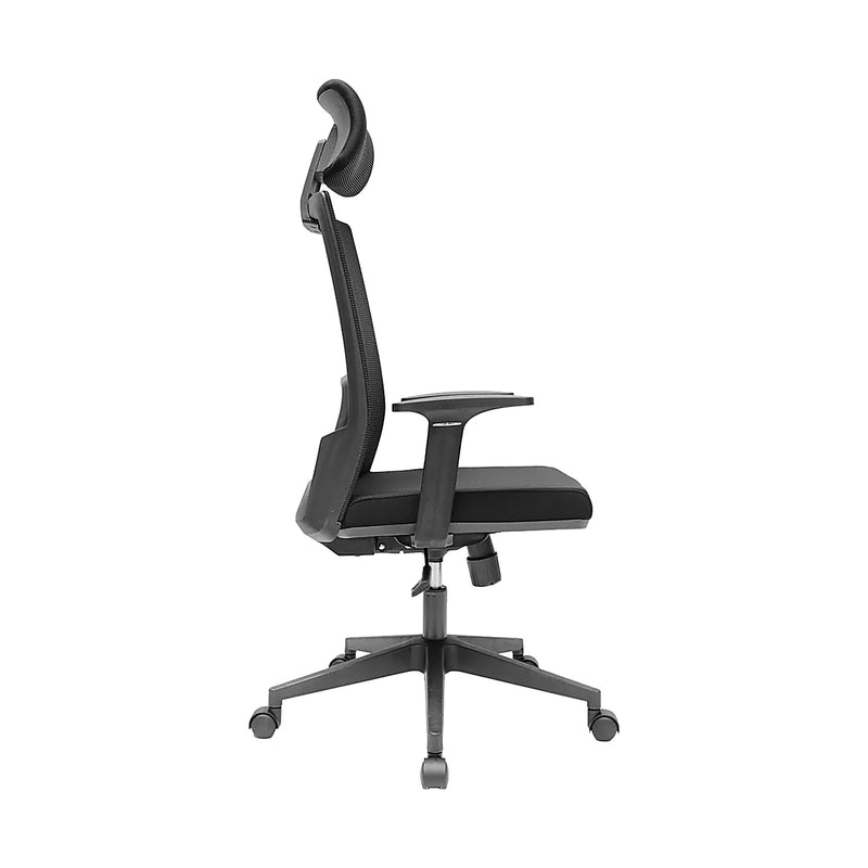 High-Back Swivel Office Chair – Mesh, Black – LIN905A