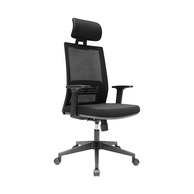 High-Back Swivel Office Chair – Mesh, Black – LIN905A