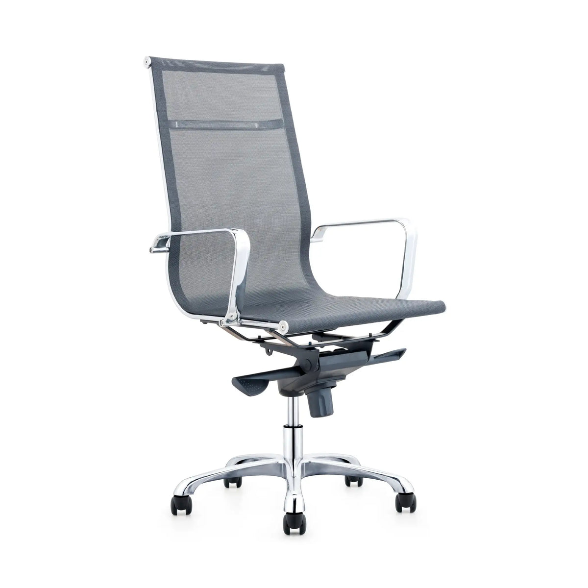 High-Back Swivel Office Chair – Mesh, Black – SUNNY HM