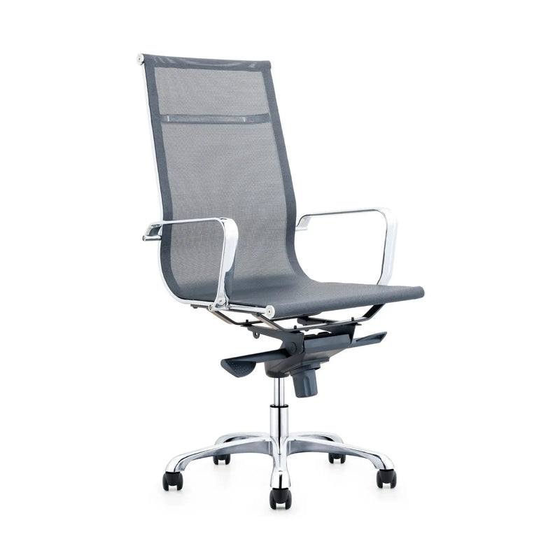 High-Back Swivel Office Chair – Mesh, Black – SUNNY HM