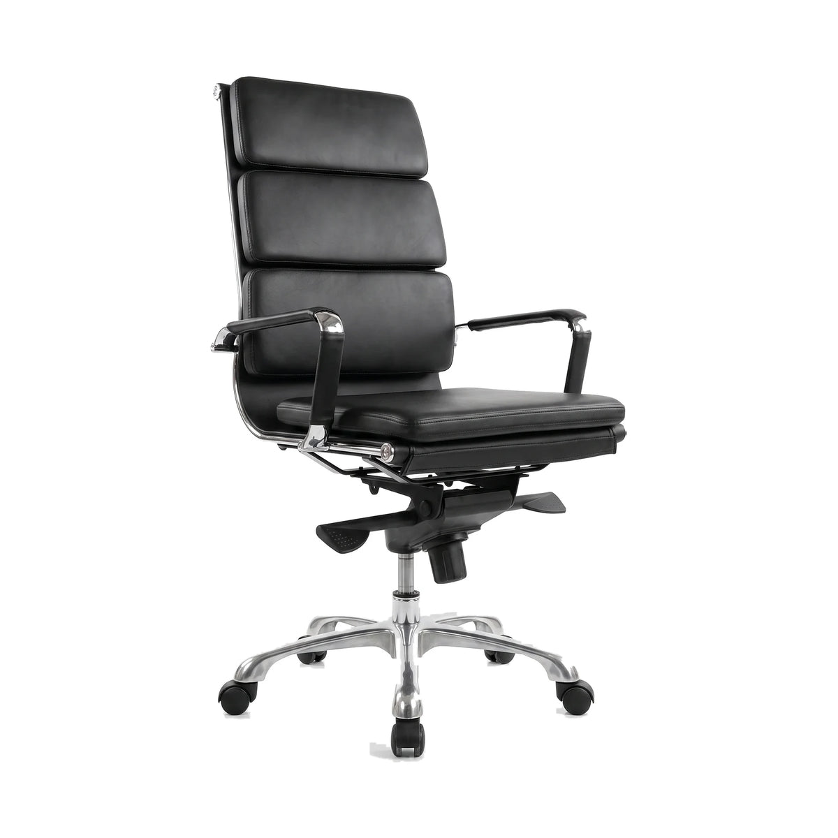 High-Back Swivel Office Chair – PU Leather, Black – SUNNY HP(985A)