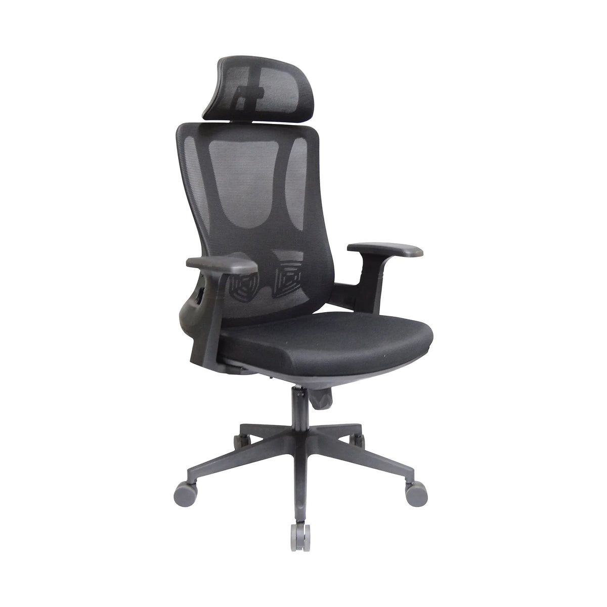 High-Back Swivel Office Chair – Black – TOBE-H