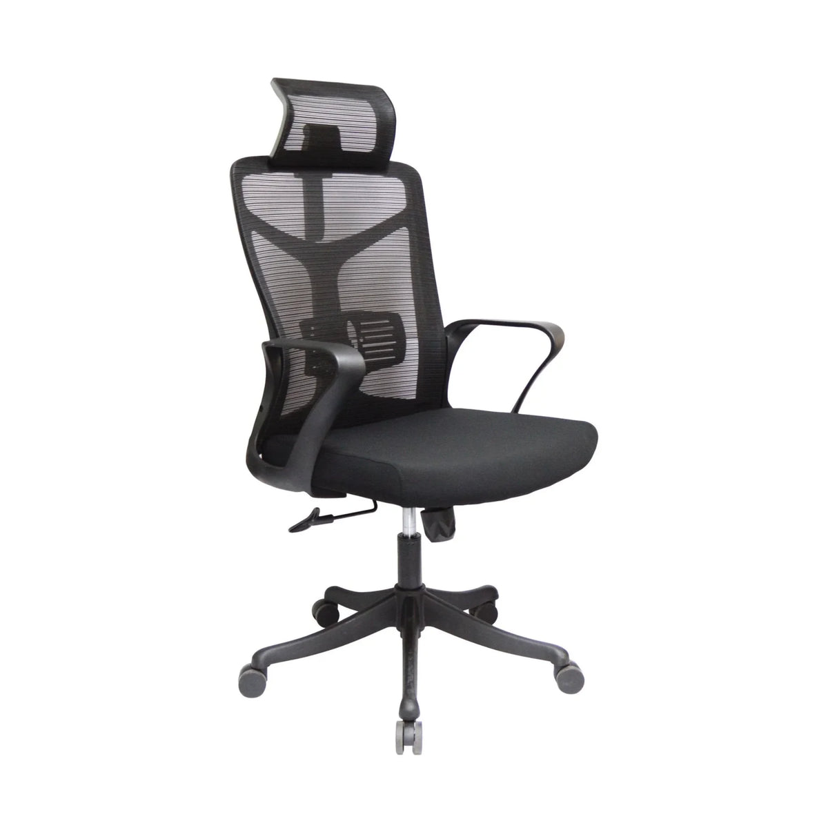 High-Back Swivel Office Chair – Black – YAFFA-H