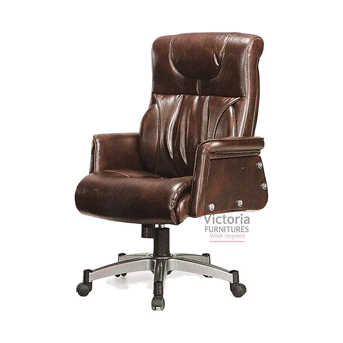 Medium-Back Office Chair – PU Leather – HF-549-1