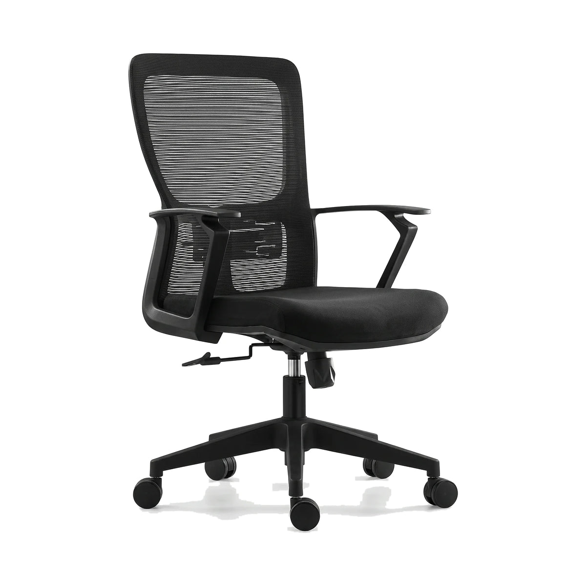 Medium-Back Swivel Office Chair – Black – PACE-M