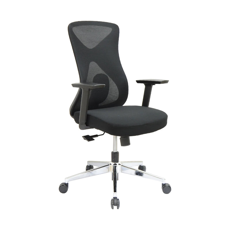 Medium-Back Office Chair – Mesh, Black – DQ-1913BDC