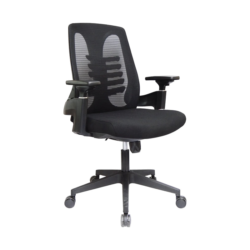 Medium-Back Swivel Office Chair – Black – FALIT-M