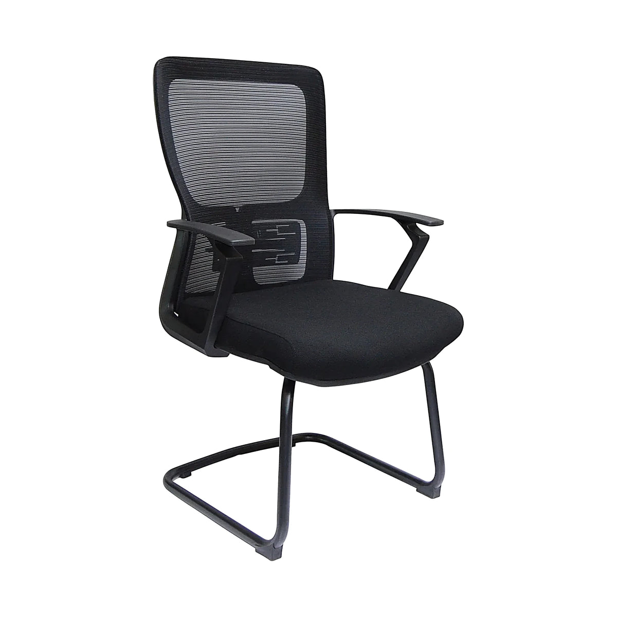 Medium-Back Visitor Cantilever Chair – Black – PACE-V