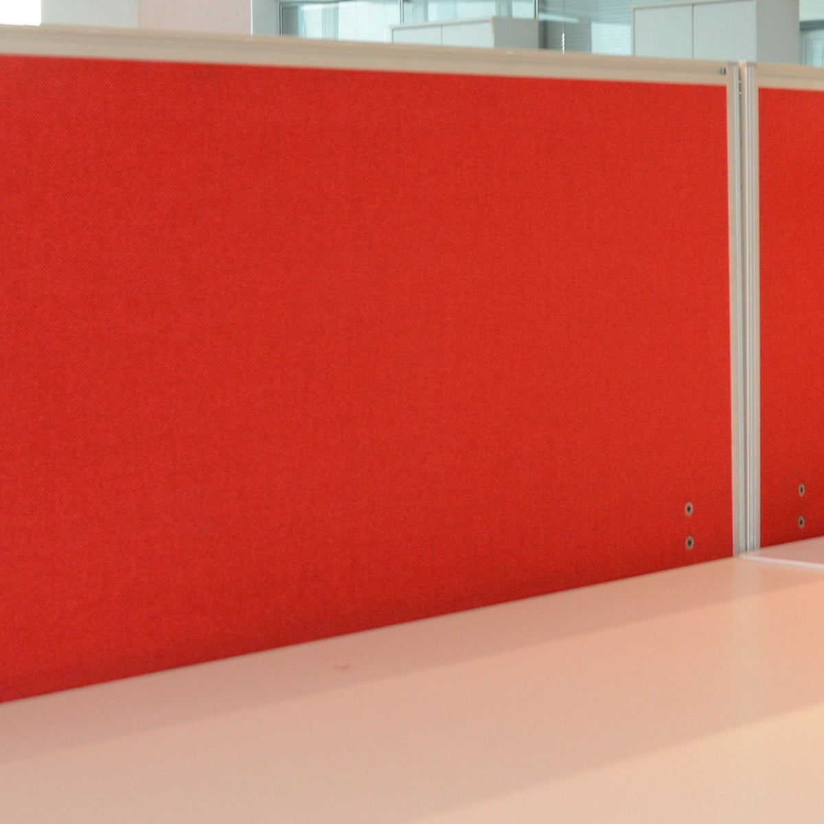 Straight Desk Screen Partition OP-25 in Cherry – view 2