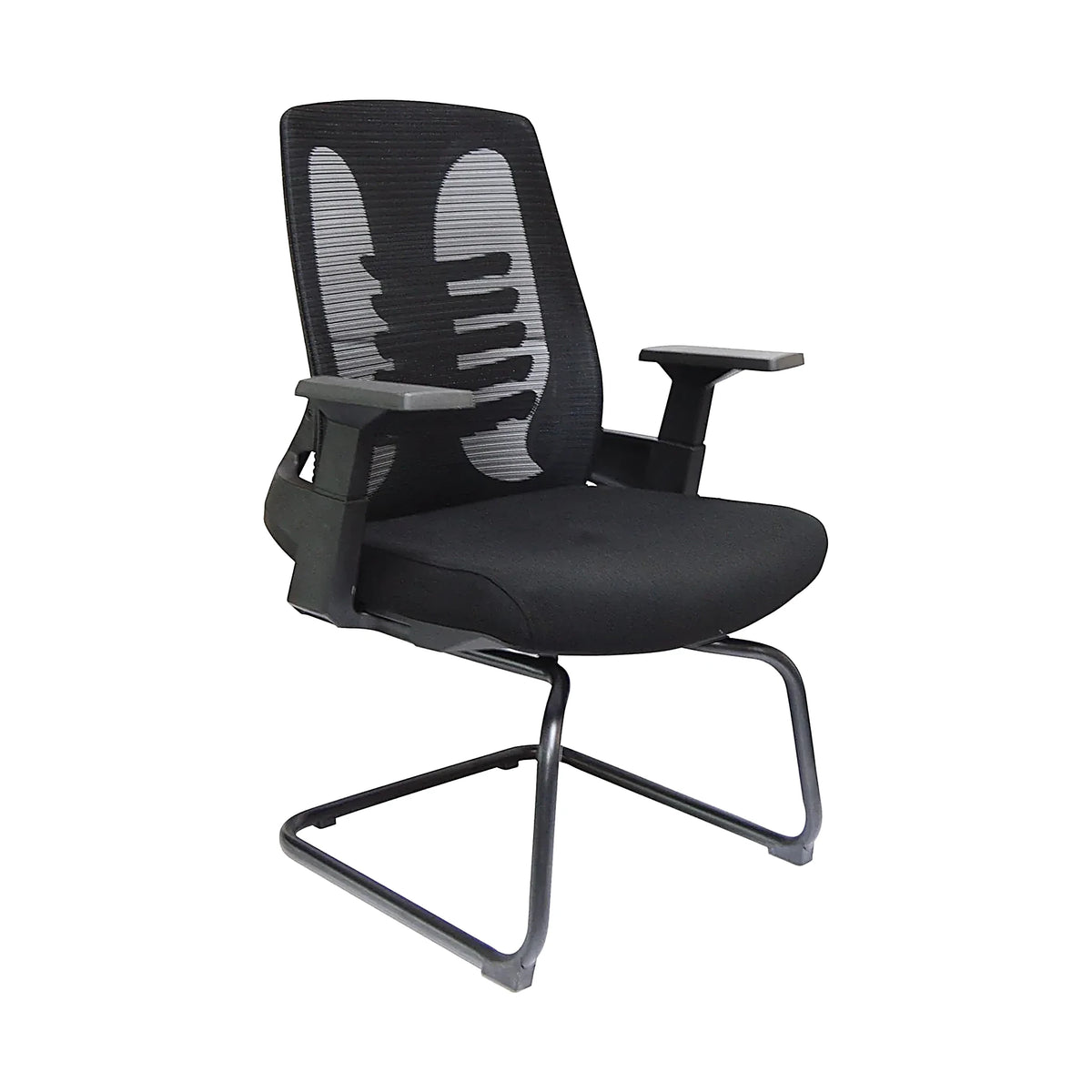Medium-Back Visitor Cantilever Chair – Black – FALIT-V