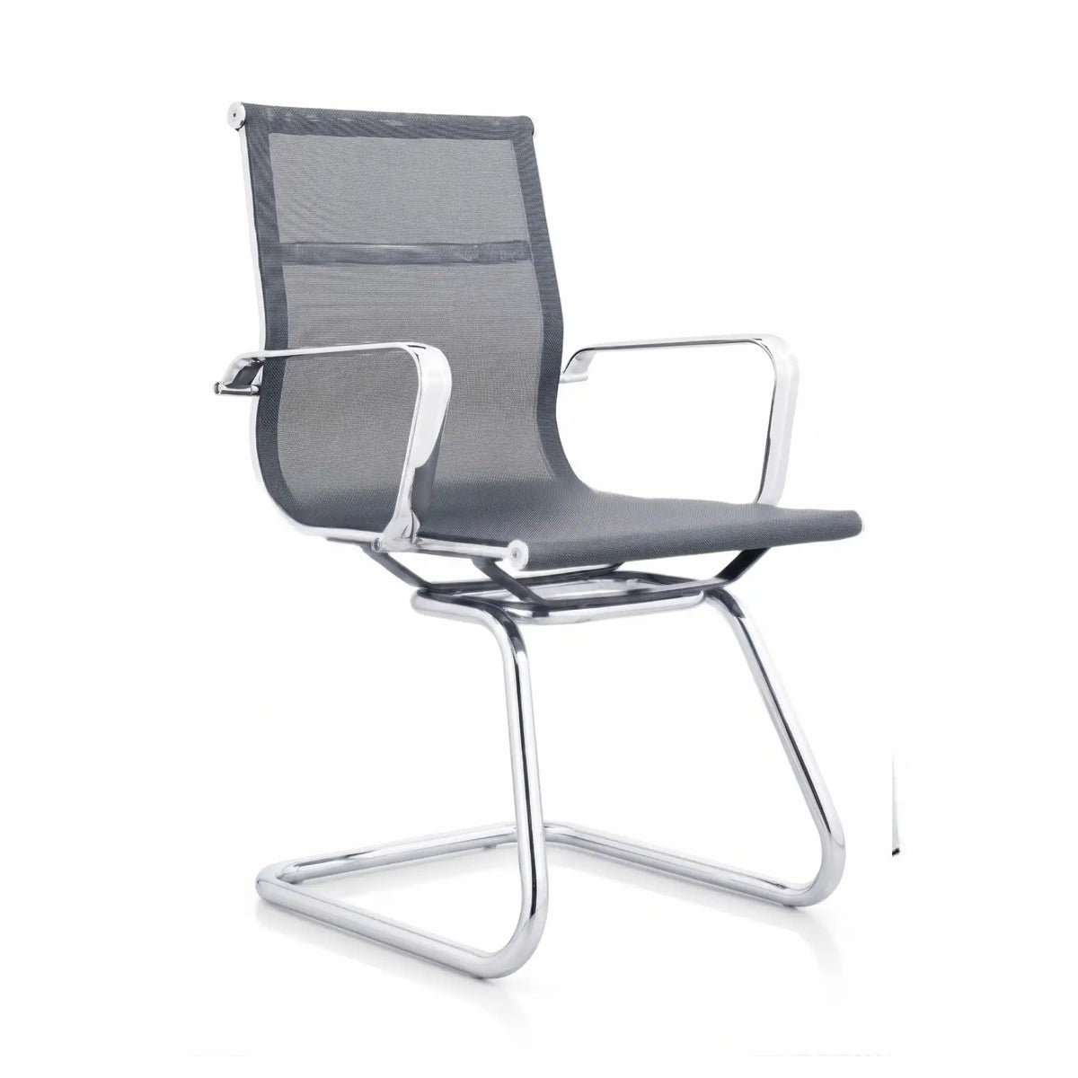 Visitor Cantilever Chair – Mesh, Black – SUNNY VM