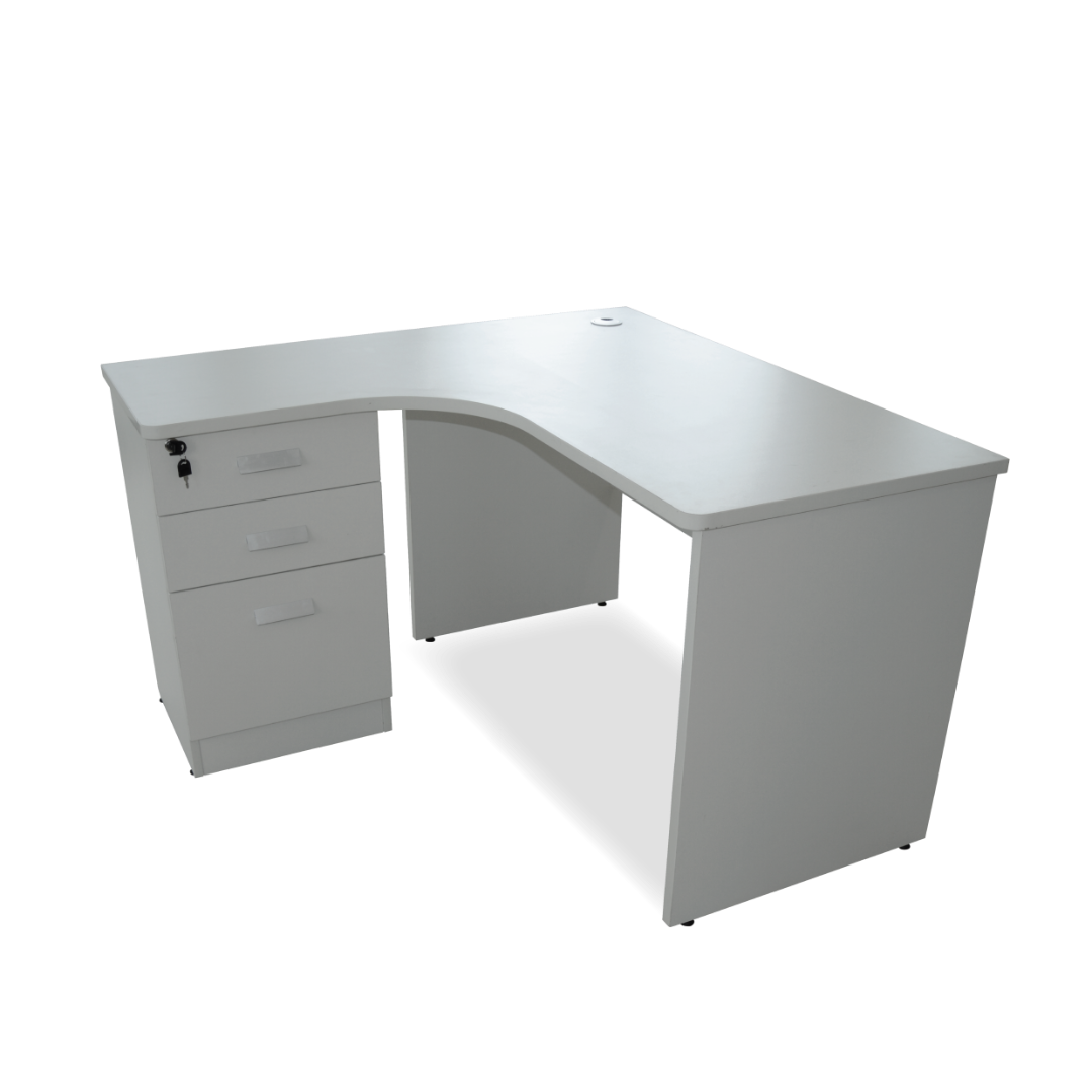 ML-W51212-12F I L-Shaped Desk with drawers image 0
