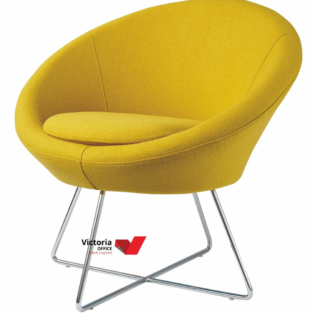 Fabric Breakout Chair B216 in Mustard – view 2