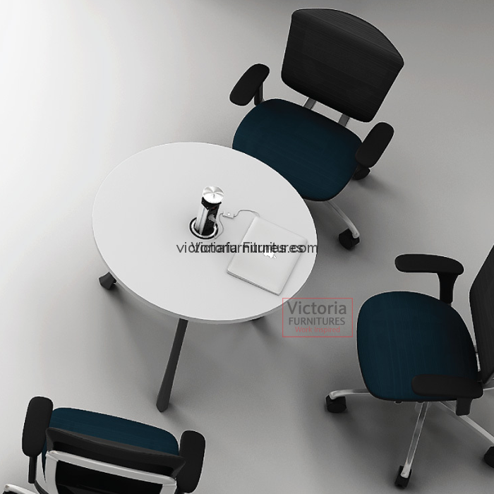 FLX-GE-10CR - BLACK TOP ROUND TABLE image 1