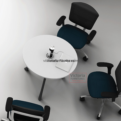FLX-GE-10CR - BLACK TOP ROUND TABLE image 1