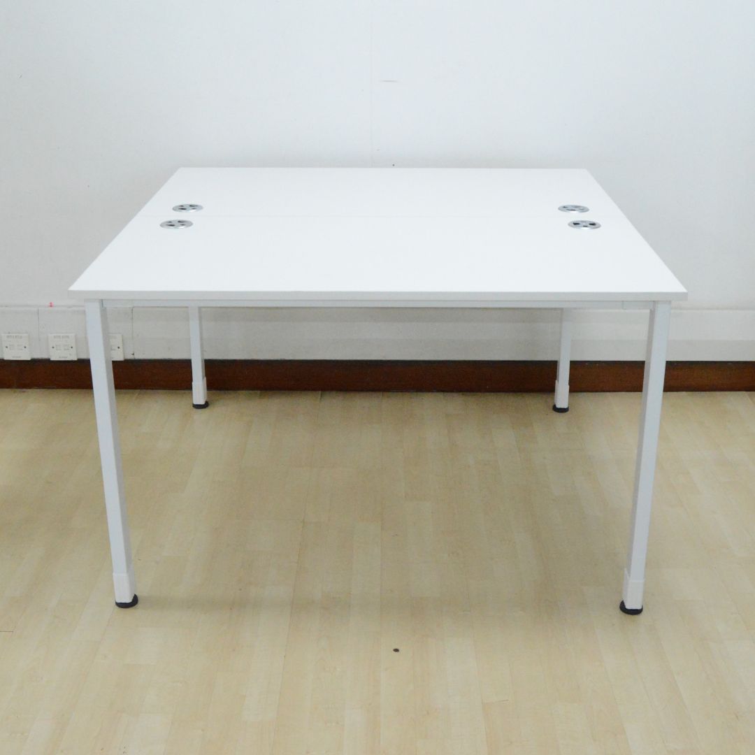 BIG TT 1212 I 2-Seater Workstation I White image 0