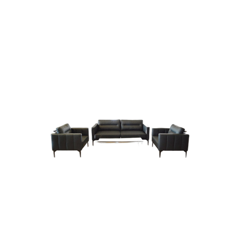 OFFICE SOFA 3+1+1 Available in Dark Grey and Black only - S143