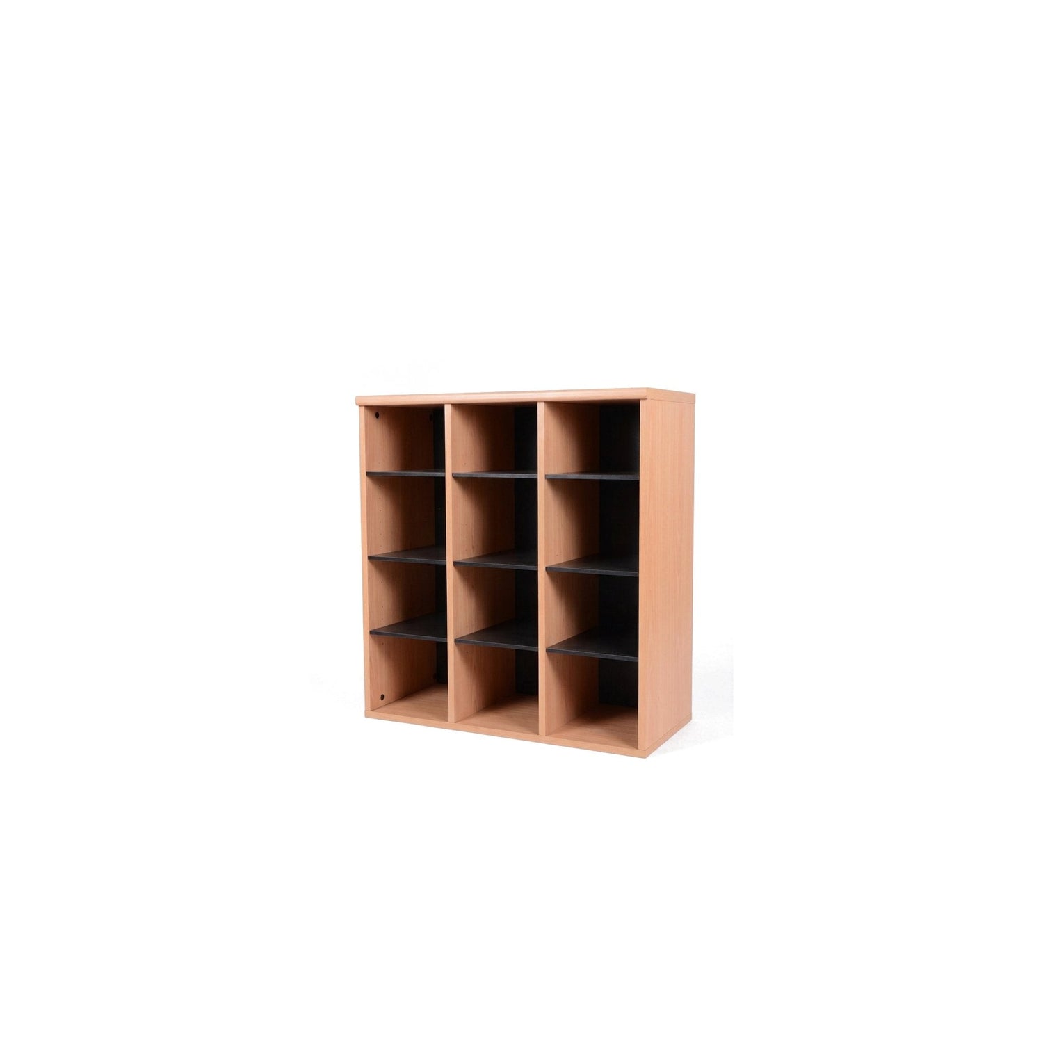 Pigeon Hole Storage - 12 Compartments - Beech