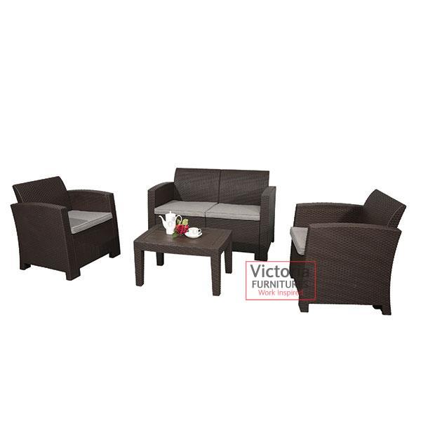 4 People Plastic Sofa Set Victoria Furnitures Ltd