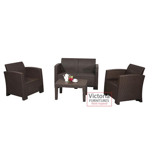 4 People Plastic Sofa Set Victoria Furnitures Ltd